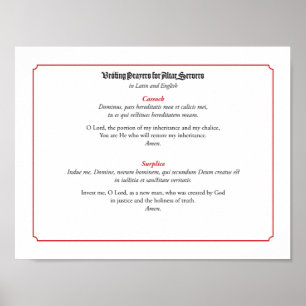 Poster Investindo orações para servidores do altar