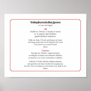 Poster Investindo orações para servidores do altar (Alb