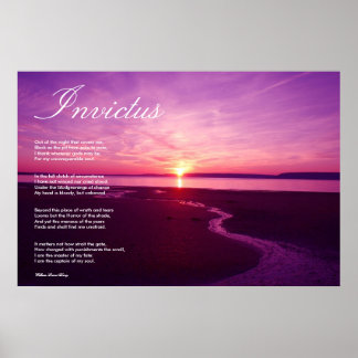 Póster Invictus ~ Poem Inspiracional