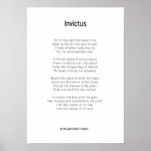 Poster Invictus Por William Ernest Henley