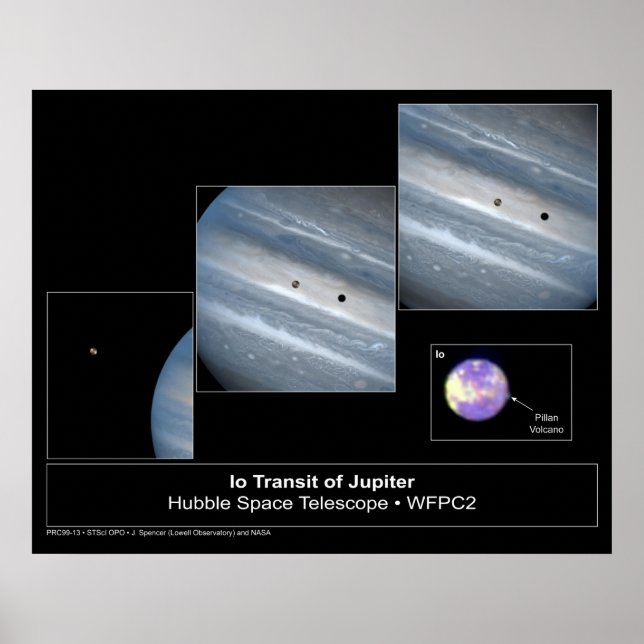 Póster Io Jupiter Transit Hubble Telescope Foto (Frente)