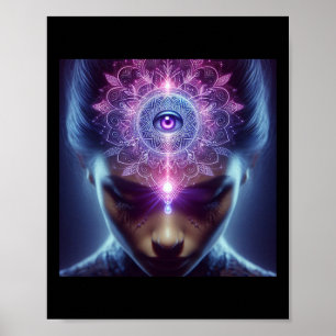 Poster Ioga Ajna Consciência Terceiro Olho Chakra Brahman