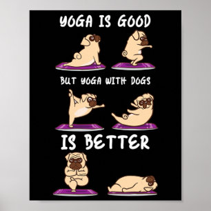 Poster Ioga Com Cachorros é Melhor Ioga de Cachorrinhos