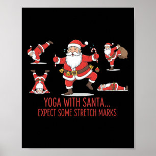 Poster Ioga Com Papai Noel Espere Algumas Marcas de Estic