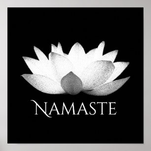 Póster Ioga da flor de Namaste Lotus
