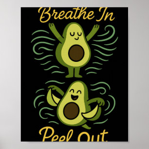 Poster Ioga de Abacate Engraçado Namaste Pun Fitness Sede