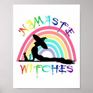 Poster Ioga de Halloween Orgulho Lgbt - Namaste Bruxas 