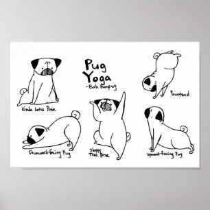 Póster Ioga do Pug