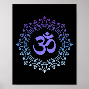 Poster Ioga Iogue Nova Era Mandala Meditação Reiki Roxo