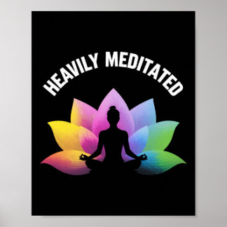Poster Ioga Lótus Meditado Profundamente Relaxar Lança Es