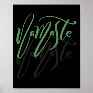 Poster Ioga, Namaste, Cursivo Chique