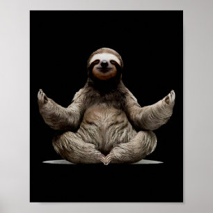 Poster Ioga Namaste Meditação Budista Zen Buda Preguiça 