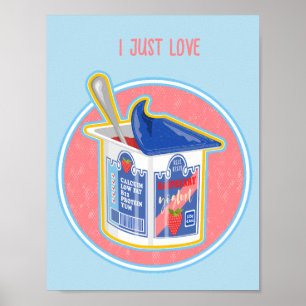 Poster iogurte de morango