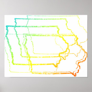Póster iowa desvanece-se borrão