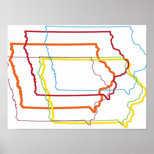 Póster iowa orgulho blur (Frente)
