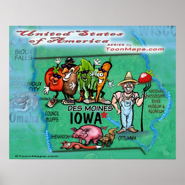 Poster Iowa USA (Frente)