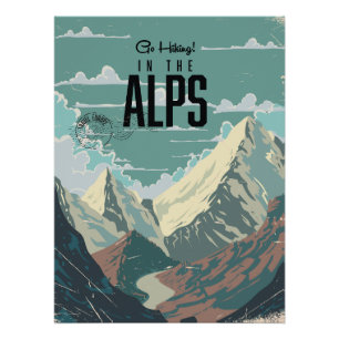 Póster Ir Andar nos Alpes