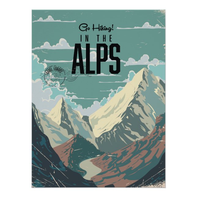 Póster Ir Andar nos Alpes (Frente)