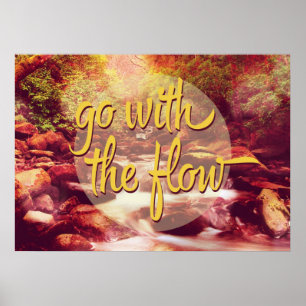 Poster Ir Com O Rio Fluxo