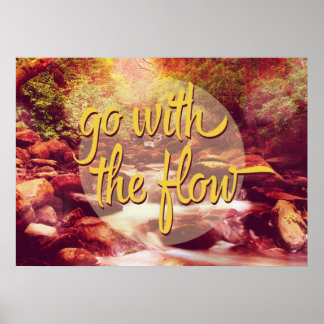 Poster Ir Com O Rio Fluxo