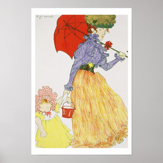 Poster Ir para a praia, de 'L'Estampe Moderne', publ (Frente)