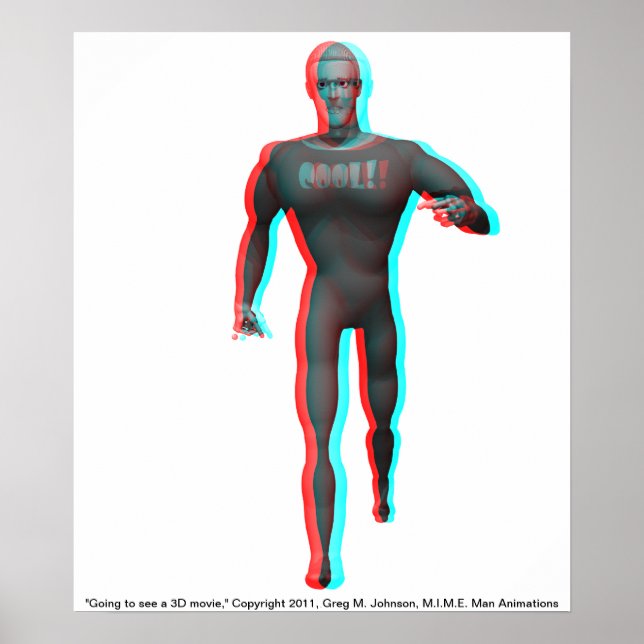 Póster Ir ver um filme em 3D! (Frente)