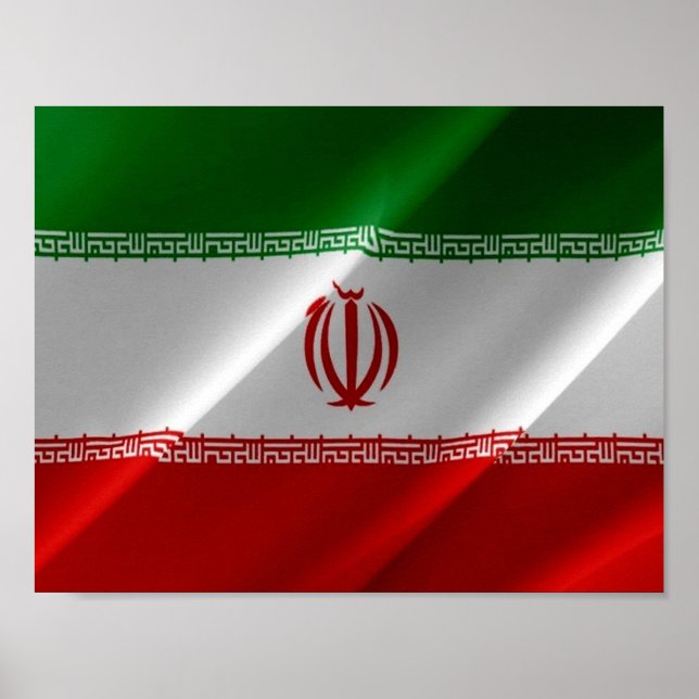 Poster Irã - bandeira iraniana - (Frente)