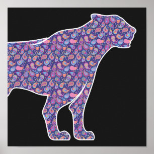 Poster Iraniano Persa Persa do Oriente Paisley Panther Le
