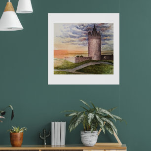 Poster Ireland Castelo Arte Impresso – Doolin Condado Cla
