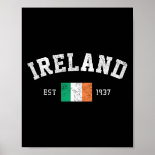 Poster Ireland Est. 1937 Dia da Independência da Bandeira