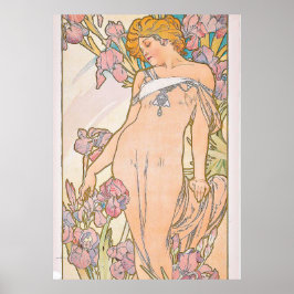 Poster Iris (1897) apresentada por Alphonse Mucha