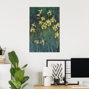 Poster Íris Amarelas por Claude Monet, Arte Fino Vintage