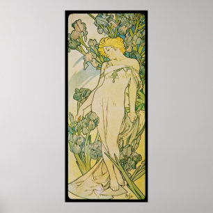 Poster Íris de Alphonse Mucha
