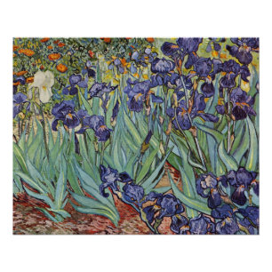 Póster Íris de Van Gogh Pintura Impressionista