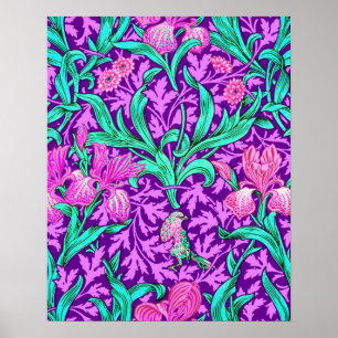 Poster Íris de William Morris, roxo Amethyst