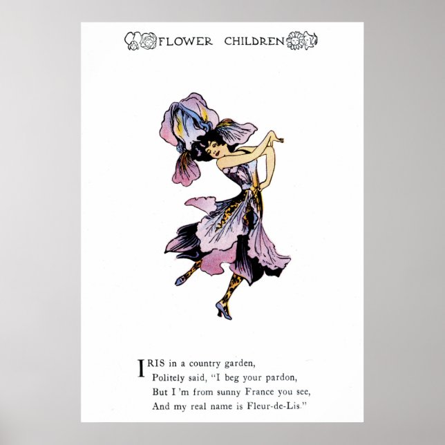 Poster Íris - Fleur-de-Lis (Frente)