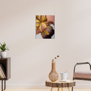 Poster Íris Floral Barbada Amarela e Violeta