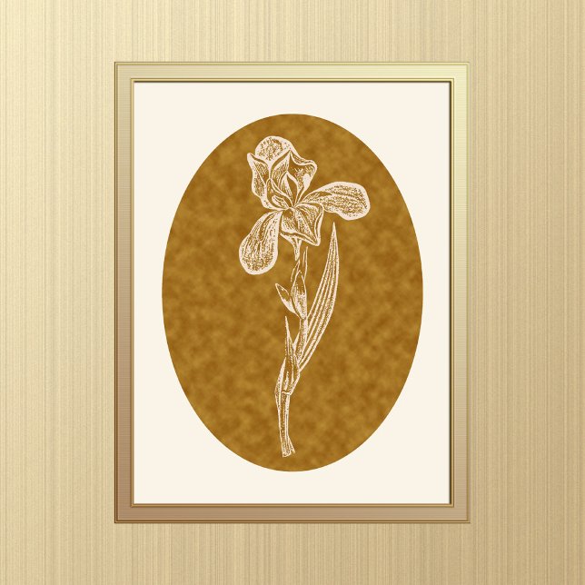 Poster Iris Silhouette Cream em Tortoisesinferno Brown (Criador carregado)