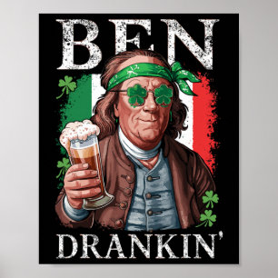 Poster Irish Ben Drankin Beer - Pattys Men And Women 1