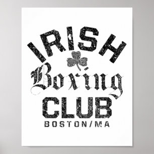Poster Irish Boxing Club - Boston Machusets