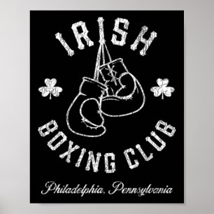 Poster Irish Boxing Club - Filadélfia das luvas de boxim