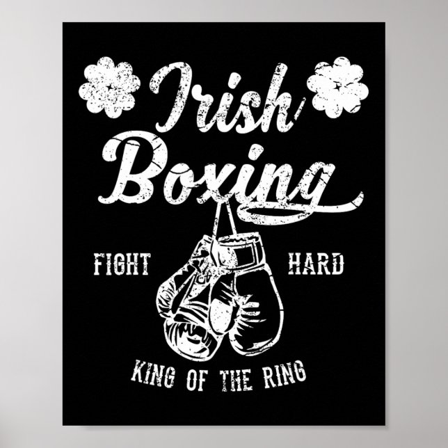 Poster Irish Boxing Vintage - Irish Boxing Fan Tee (Frente)