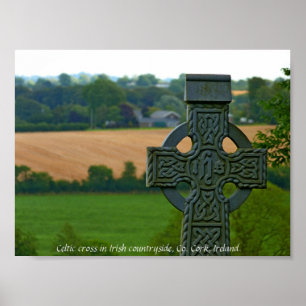 Poster Irish Celtic Cross, Irlanda