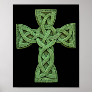 Poster Irish Celtic Cross Knot Christian Santa Trindade S