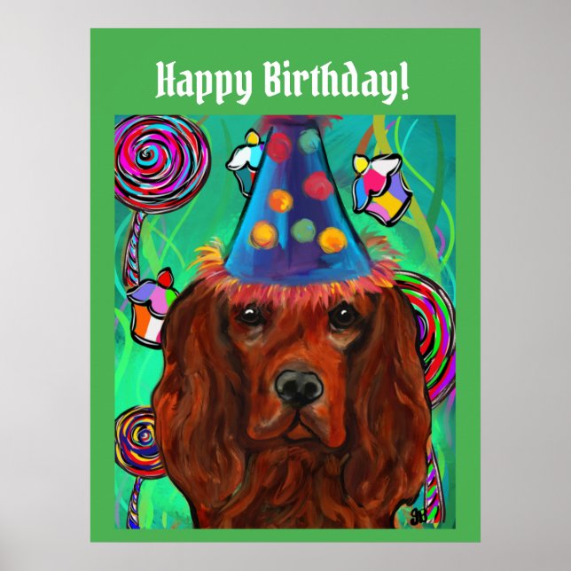 Poster Irish Red Setter (Frente)