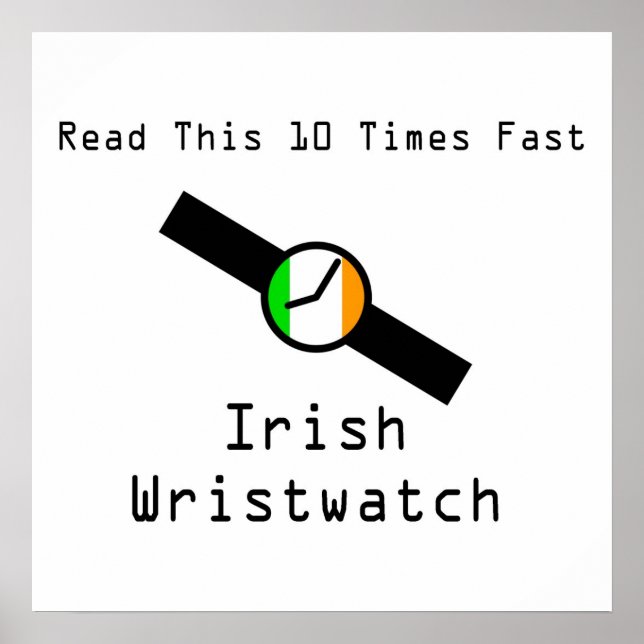 Póster Irish Wristwatch (Frente)