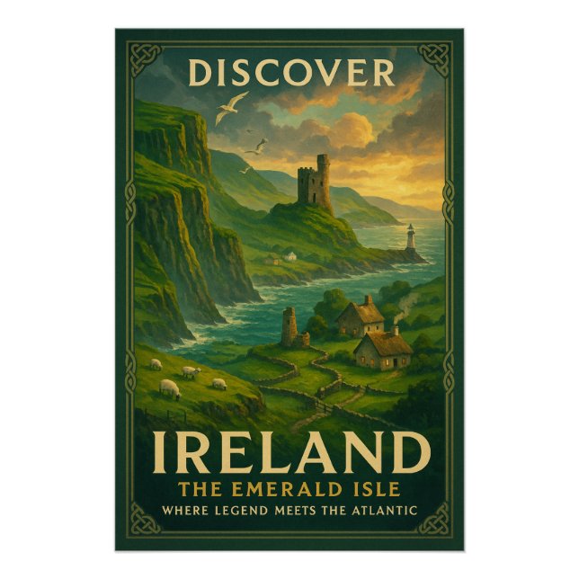 Póster IRLANDA — A Ilha Esmeralda (Frente)
