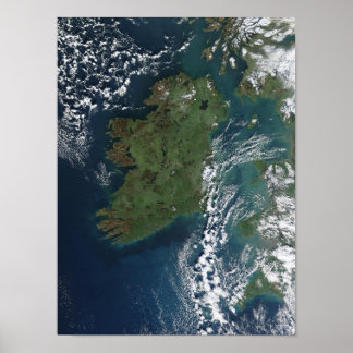 Póster Irlanda, Como Visto Da ISS