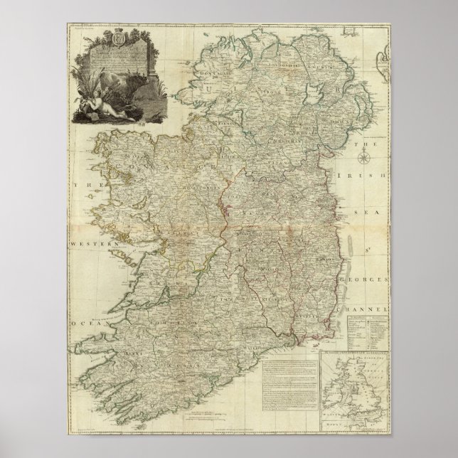 Póster Irlanda composta (Frente)