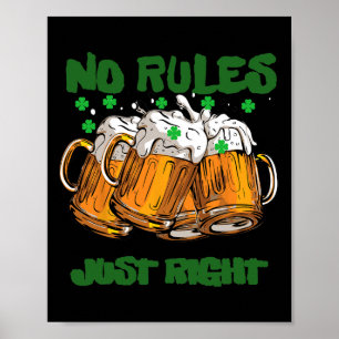 Poster Irlanda Divertida Irlandesa 4 Folhas St Paddys 
